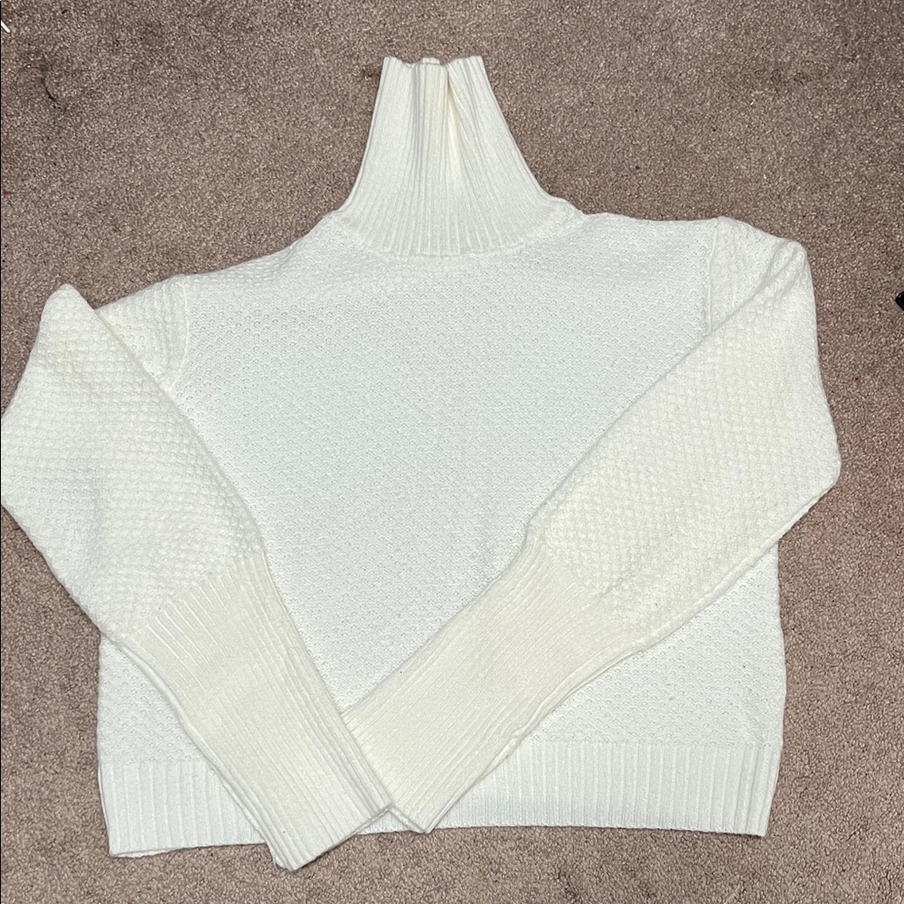 Elegant White Turtleneck Sweater